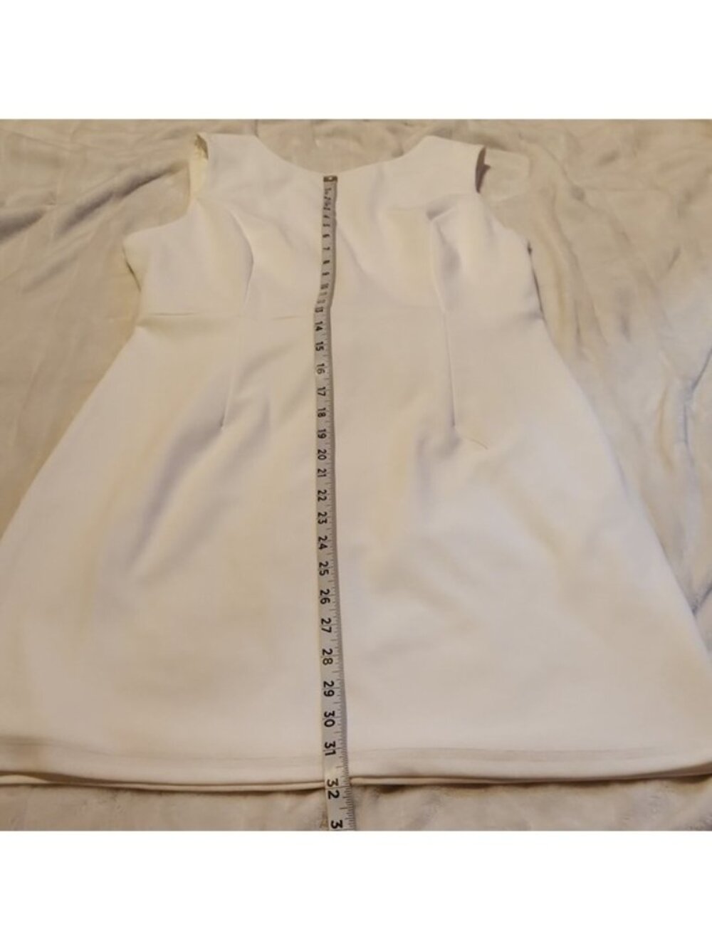 New York & Company, White Sleeveless Low V-Back Mini Dress Sz L - Picture 11 of 12